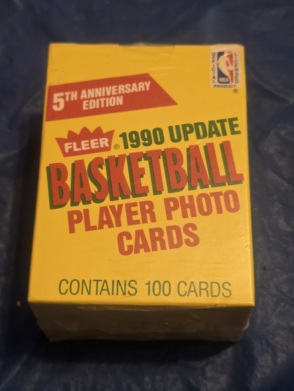 Sealed 100 1990 Fleer Update Basketball Cards - 5th Anniversary Edition